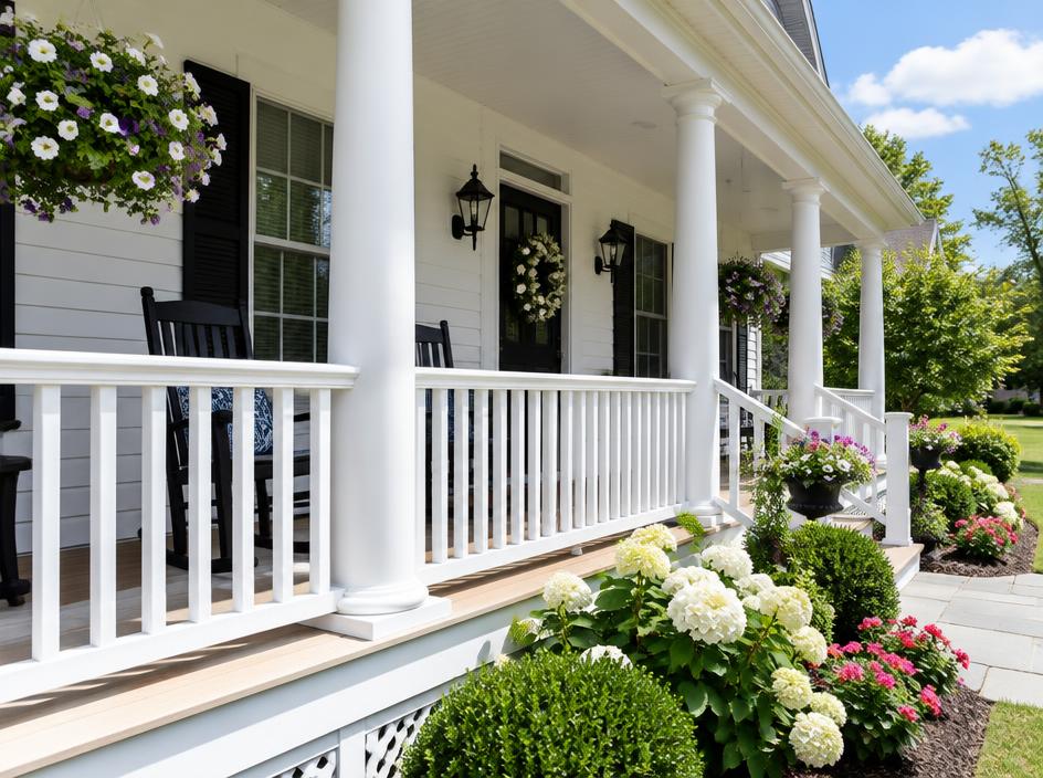 Porch Railings installed by Exterior Railings Gary's
